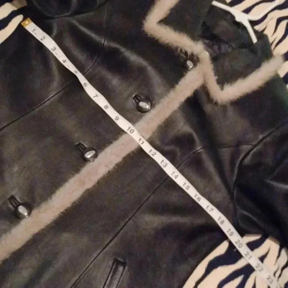 🐾leather jacket with natural fur and cute sleeves - Picture 15 of 16